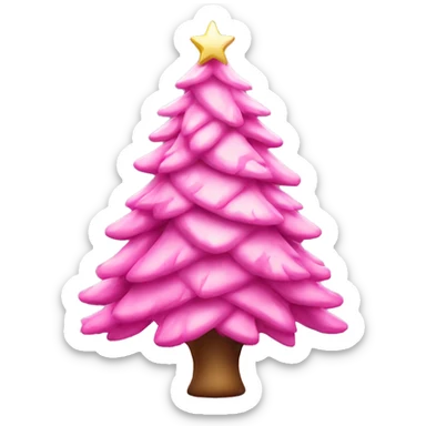 Pink Christmas tree sticker