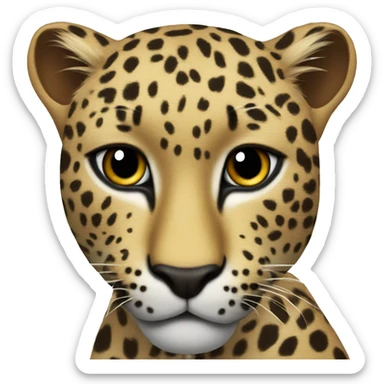 Leopard hart sticker