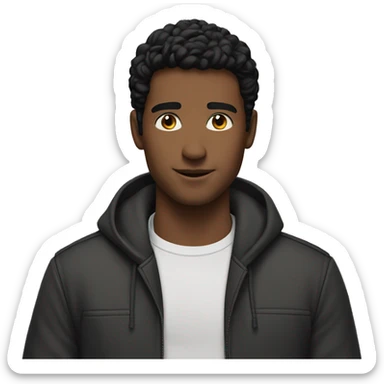 matt cornett actor black hair, white young guy sticker