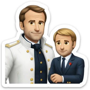 macron qui embrasse marcon sticker