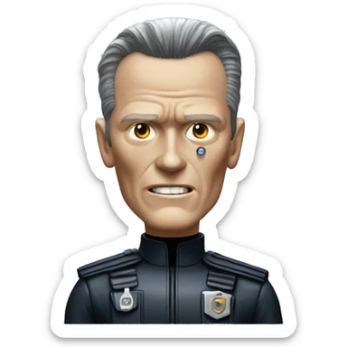 t-1000 from terminator 2 running sticker