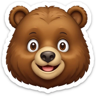 Bear smiling sticker