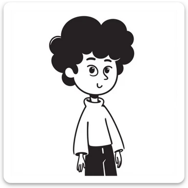 hand drawn eyes looking straight ahead sticker