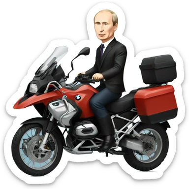 Putin rides in a BMW with Zelinsky sticker