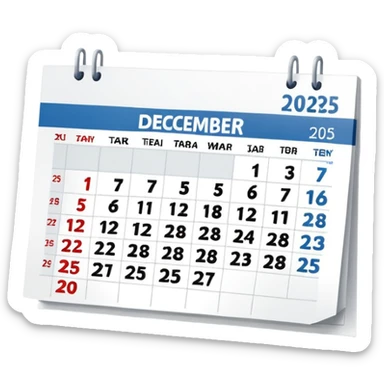 календарь с датой 23 декабря 2025
 sticker