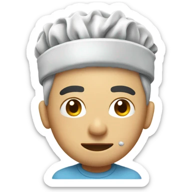 Scrubbing head sticker