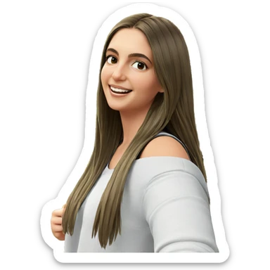 smiling girl in nature sticker