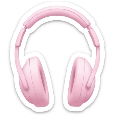 pastel pink headphone sticker