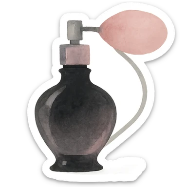 BLACKPINK-inspired gothic perfume atomizer, no hearts, dreamy and elegant, black and pink sticker