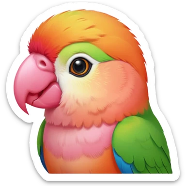 A peach-faced lovebird sticker