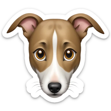 Create a brindle whippet emoji sticker
