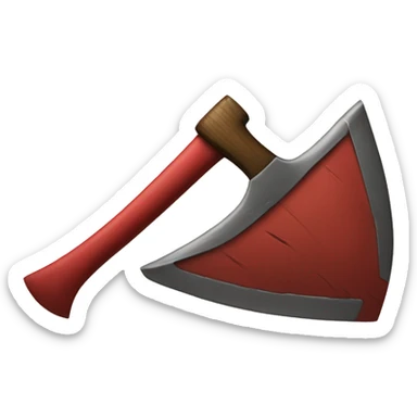 Axe red sticker