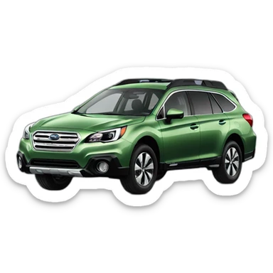 Green Subaru Outback  sticker