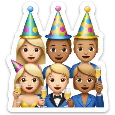 emoticon party sticker