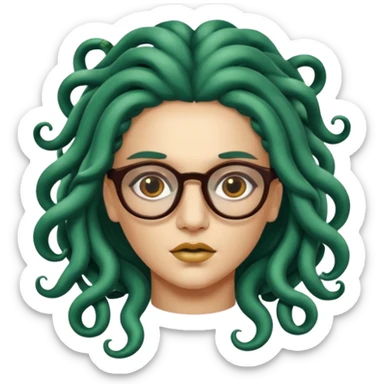 Medusa Versace with glasses  sticker