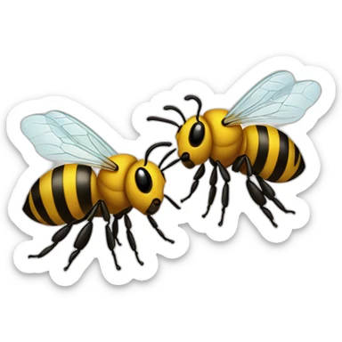 two bees versus sticker