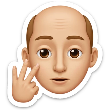 Two fingers in the nose sticker