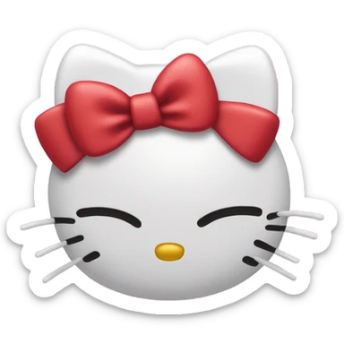 Hello-kitty hello-kitty mad red bow sticker