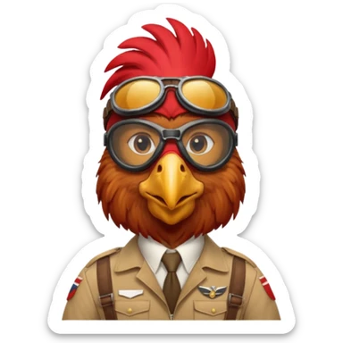 pilot rooster sticker