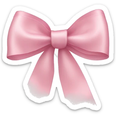 light pink ribbon bow sticker