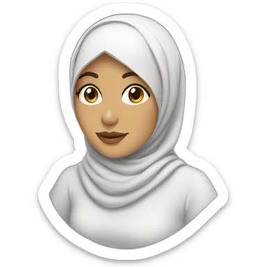 a woman hijab muslim sticker