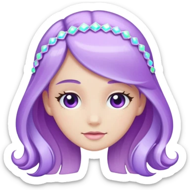 light violet elegant hair accessory sticker