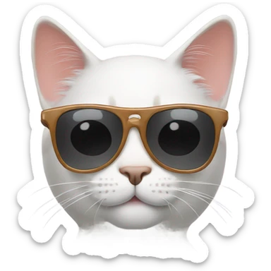 Cat with sunglasses sticker