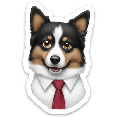 Spitz in a tie sticker