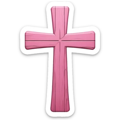 pink cross sticker