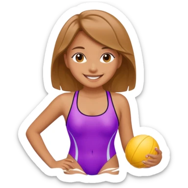 A girl in swimsuit sticker