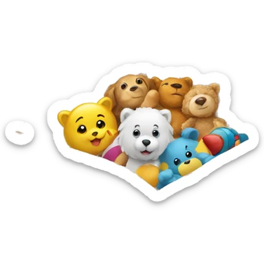 box full of toys sticker