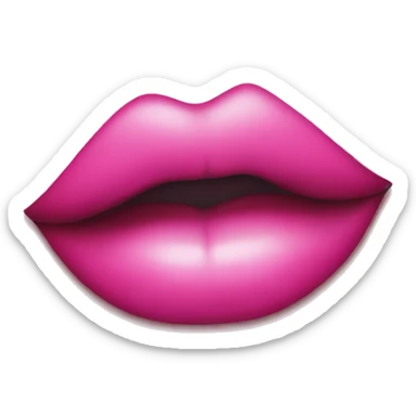 Pink lip print sticker