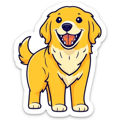 Golden retriever as vampire  sticker