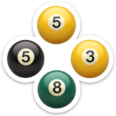 5 numbered billiard ball  sticker
