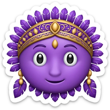 indian elements purple emoji sticker