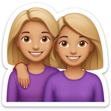 girls walking together sticker