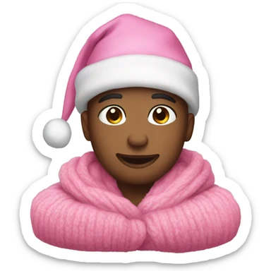 Pink cozy christmas  sticker