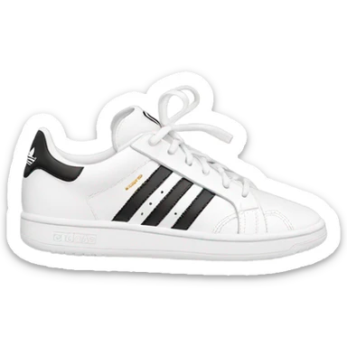 White adidas women's sneakers sticker