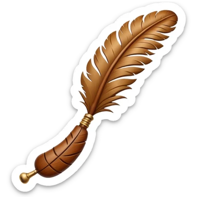 Feather shaped instrument sticker