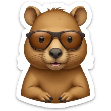 Capibara con lentes de sol sticker