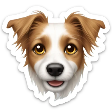 Cute long haired jack russel  sticker