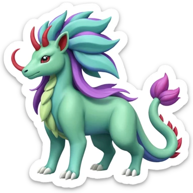 Suicune-Meganium-fusion (full body) sticker