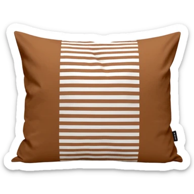 pillow case bedding from the danish brand TEKLA with small white and brown stripes sticker