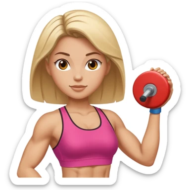 fitness woman sticker