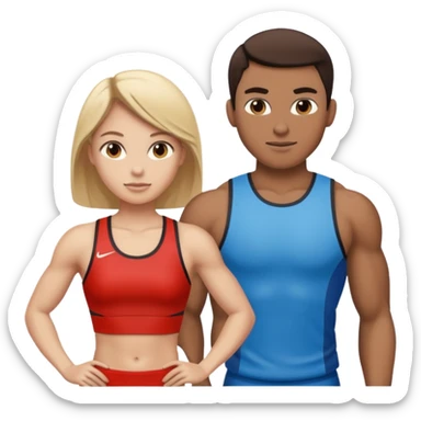 FEMALE MALE ATHLETE sticker