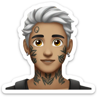 rowan whitethorn tan skin face tattoo sticker