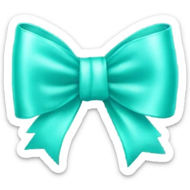 Tiffany blue bow sticker