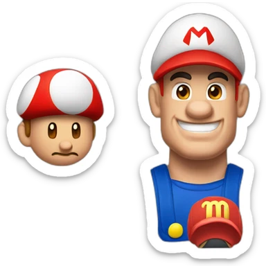 john cena with super mario cap sticker