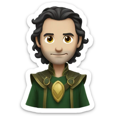 loki scandinavian god sticker