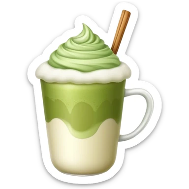 matcha latte cup sticker